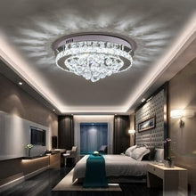 Load image into Gallery viewer, LED Ceiling Light Chandelier Lamp with Crystal Droplets Ceiling Lights Living and Home