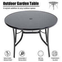 Load image into Gallery viewer, 2/4 Seater Outdoor Round Table Garden Tempered Glass Table and Rattan Chairs Garden Dining Sets Living and Home