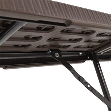 Load image into Gallery viewer, 3-Piece Rattan Plastic Outdoor Folding Table Bench Set Garden Dining Sets Living and Home