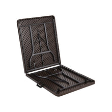 Load image into Gallery viewer, 3-Piece Rattan Plastic Outdoor Folding Table Bench Set Garden Dining Sets Living and Home