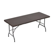 Load image into Gallery viewer, 3-Piece Rattan Plastic Outdoor Folding Table Bench Set Garden Dining Sets Living and Home