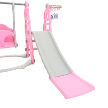 Load image into Gallery viewer, Kids Toddler Swing and Slide Set with Basketball Hoop Swing Sets & Playsets Living and Home