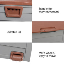 Load image into Gallery viewer, Outdoor Grey Chest Storage Box wih Brown Cover Garden storage Living and Home