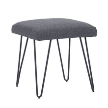 Load image into Gallery viewer, Upholstered Pouffe Stool Vanity Chair Hairpin Leg Side Chair