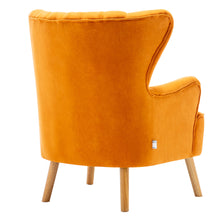 Load image into Gallery viewer, Contemporary Curved Back Armchair with Cushion and Footstool JM1613