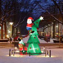 Load image into Gallery viewer, Inflatable Xmas Tree Santa Claus Air Blown with 6 LED Lamp UK Plug Garden Decor