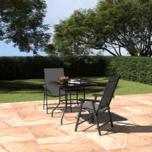 Load image into Gallery viewer, Garden Round Table With Umbrella Hole With 2 Chairs