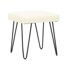 Load image into Gallery viewer, Upholstered Pouffe Stool Vanity Chair Hairpin Leg Side Chair