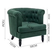 Load image into Gallery viewer, Soft Armchair Curved Accent Chair