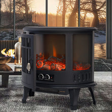 Load image into Gallery viewer, 1800W Metal Electric Fireplace Heater