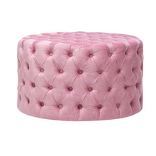 Load image into Gallery viewer, Frosted Velvet Buttoned Footstool