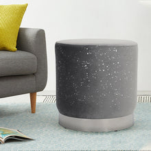 Load image into Gallery viewer, Velvet Round Ottoman Footstool