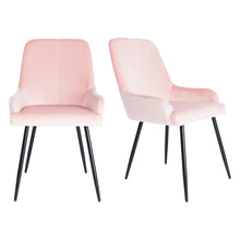 Load image into Gallery viewer, Velvet Leisure Dining Chair, Light Pink