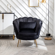Load image into Gallery viewer, Velvet Lotus Scallop Tub Chair With Cushion