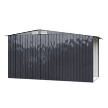 Load image into Gallery viewer, Garden Metal Storage Shed with Log Storage