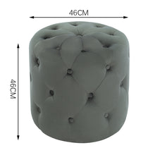 Load image into Gallery viewer, Round Footstool Upholstered Ottoman-4 colors