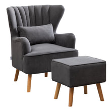 Load image into Gallery viewer, Occasion Wingback Armchair And Footstool