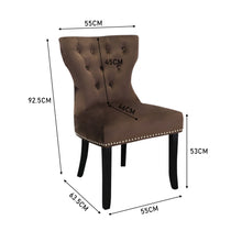 Load image into Gallery viewer, Copy of Set of 2 Buttoned Velvet Dining Chairs