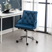 Load image into Gallery viewer, Velvet Adjustable Height Comfy Padded Swivel Office Chair Mid Back