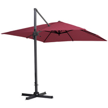 Load image into Gallery viewer, Outdoor Cantilever Parasol with Cross Base