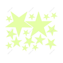 Load image into Gallery viewer, Kids Room Decal Star Wall Stickers Luminous Decals Art Mural for Baby Nursery DIY
