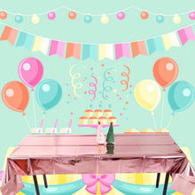 Load image into Gallery viewer, 1 Pcs Waterproof Aluminum Foil Tablecloth Metallic Plastic Tablecover
