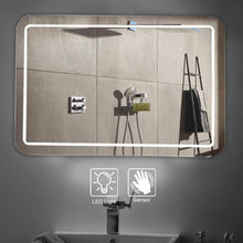 Load image into Gallery viewer, LED Bathroom Mirror with Demister Pad Sensor