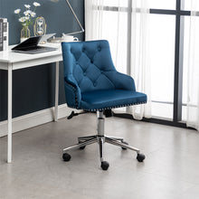 Load image into Gallery viewer, Velvet Adjustable Height Comfy Padded Swivel Office Chair Mid Back