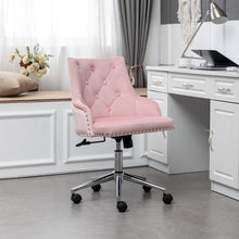 Load image into Gallery viewer, Velvet Adjustable Height Comfy Padded Swivel Office Chair Mid Back
