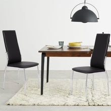 Load image into Gallery viewer, PU Metal Dining Chairs Black