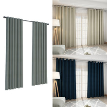 Load image into Gallery viewer, Set of 2 Curtains With Metal Eyelets Ombre Backout Grommet Curtain Panels-3 Colors