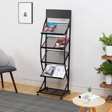 Load image into Gallery viewer, Magazine File Rack Movable Storage Shelf