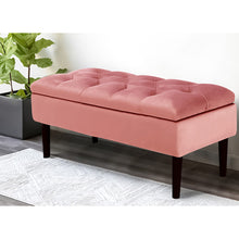 Load image into Gallery viewer, Velvet Ottoman Storage Bench