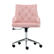 Load image into Gallery viewer, Velvet Adjustable Height Comfy Padded Swivel Office Chair Mid Back