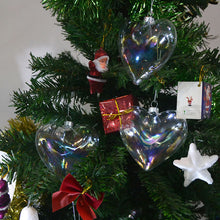 Load image into Gallery viewer, 12 Pcs Heart Shape Glass Ornaments Christmas Hanging Decor Baubles