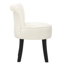 Load image into Gallery viewer, Linen Padded Small Makeup Chair Dressing Table Stool Beige