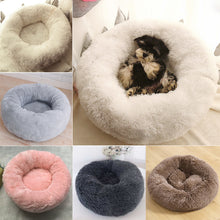 Load image into Gallery viewer, Round Cat Dog Cushion Faux Fur Fluffy Shaggy Sheepskin Pet Bed
