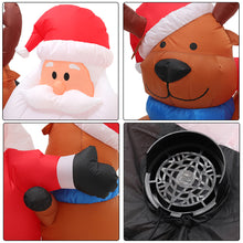 Load image into Gallery viewer, 1.5m Inflatable Father Christmas Air Blown with 4 LED Light UK Plug Outdoor Decor, SC0001