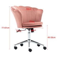 Load image into Gallery viewer, Velvet Office Swivel Chair Gas Lift Adjustable Desk Chair