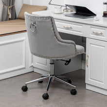 Load image into Gallery viewer, Velvet Adjustable Height Comfy Padded Swivel Office Chair Mid Back