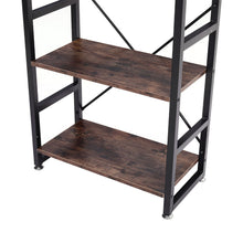 Load image into Gallery viewer, Livingandhome 5-Tiers Industrial Style Retro Open Bookshelf Storage Display Shelving Unit