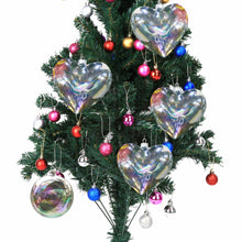 Load image into Gallery viewer, 12 Pcs Heart Shape Glass Ornaments Christmas Hanging Decor Baubles