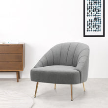 Load image into Gallery viewer, Imitation Cashmere Bucket Style Accent Chair, Grey