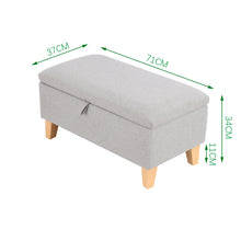 Load image into Gallery viewer, Linen Storage Ottoman Bench Toy Box Pouffe Footstool