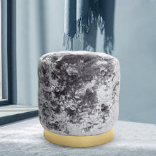 Load image into Gallery viewer, Velvet Round Ottoman Footstool