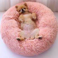 Load image into Gallery viewer, Round Cat Dog Cushion Faux Fur Fluffy Shaggy Sheepskin Pet Bed