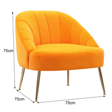 Load image into Gallery viewer, Nubuck Velvet Bucket Style Accent Chair