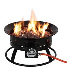 Load image into Gallery viewer, Portable Gas Fire Pit Bowl With Volcanic Rocks