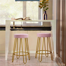 Load image into Gallery viewer, Set of 2 Glamour Velvet Bar Stool