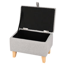 Load image into Gallery viewer, Linen Storage Ottoman Bench Toy Box Pouffe Footstool
